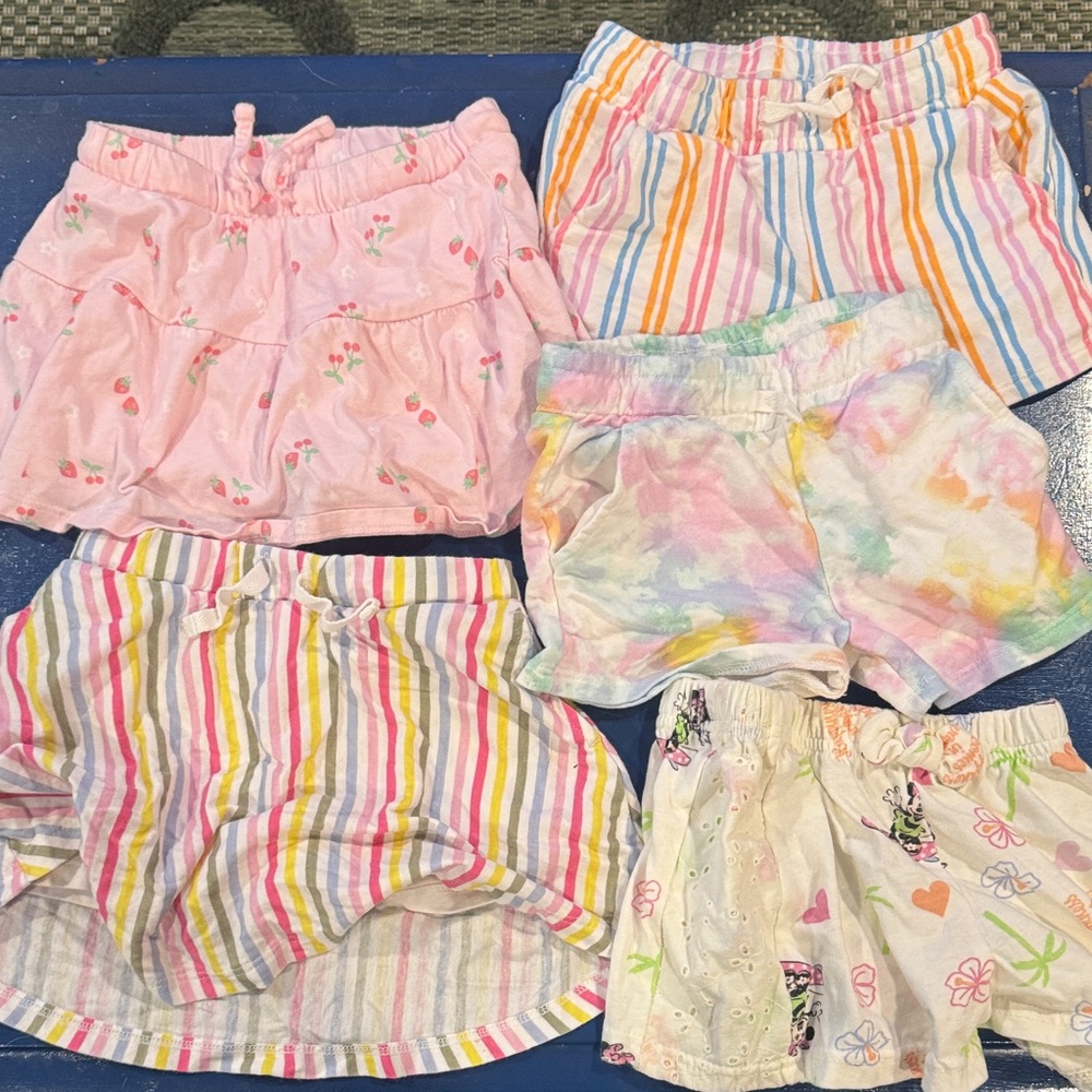 Toddler girls summer skorts and shorts